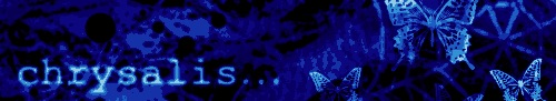 Header image. Reads 'chrysalis...